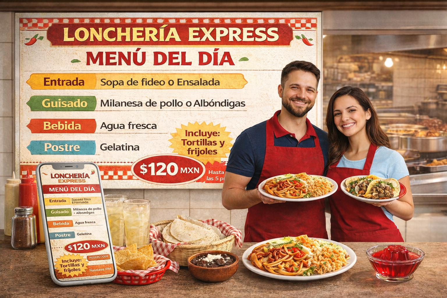 Imagen genérica de comida rápida y lonchería