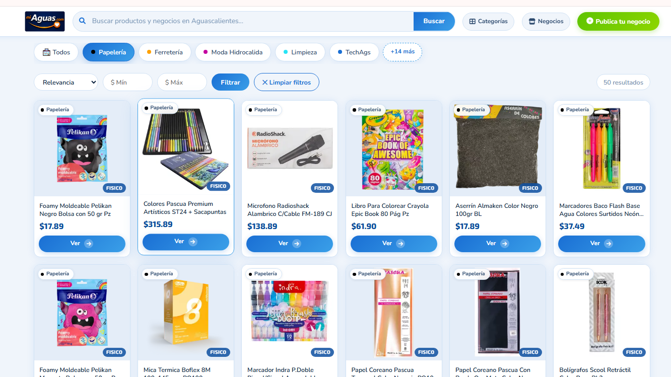 Catálogo de productos