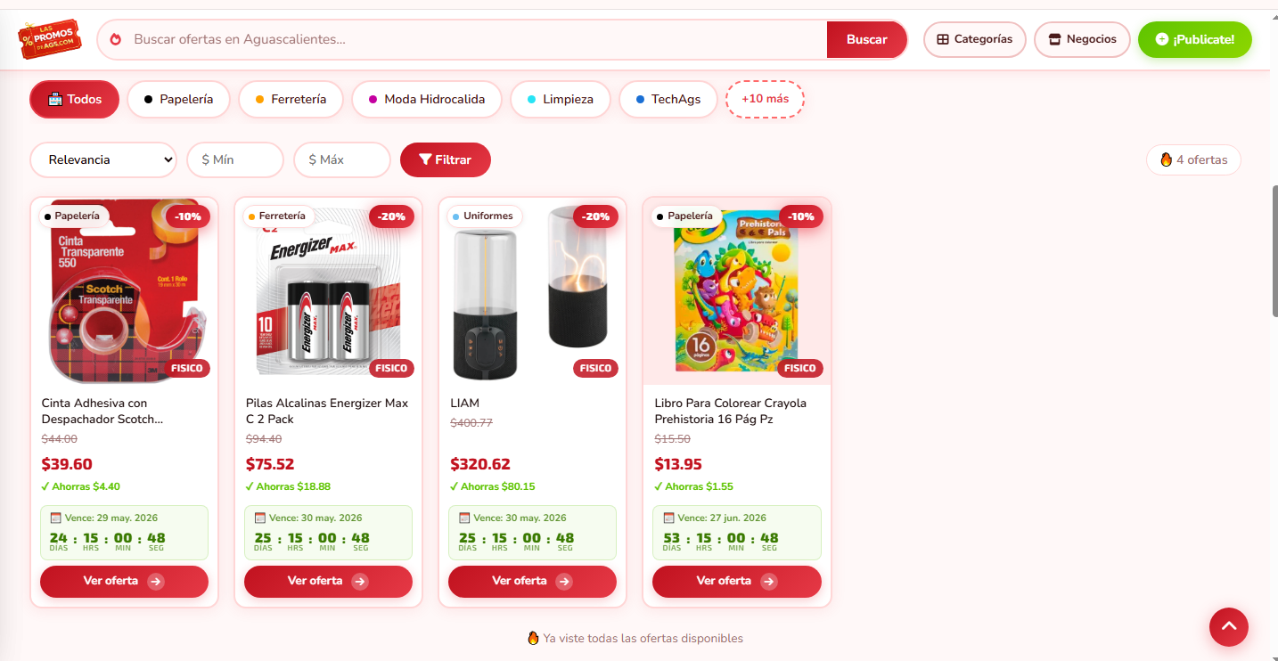Catálogo de productos